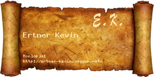 Ertner Kevin névjegykártya